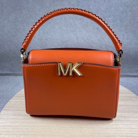 MICHAEL Michael Kors Handbags - Michael Kors Karlie Small Leather Orange Crossbody Bag, NWT